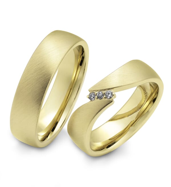 Gifteringer i gult gull 14 kt, 6 mm. PRINZESSIN - 4806671